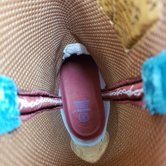 Twisted X Work Boots Alloy Toe Women Size 8.5 B Turquoise Aqua Charcoal WXBA001 - Picture 8 of 16